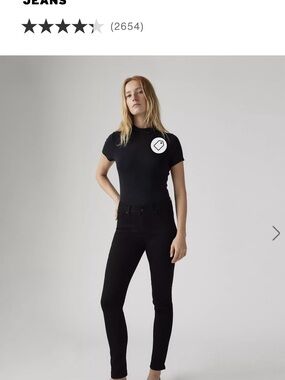 Levi's 311 Black Shaping Skinny High-Rise Jeans